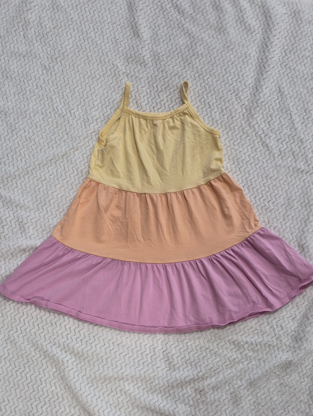 Joe Fresh Yellow, Peach & Lavender Tiered Spaghetti-Strap Dress